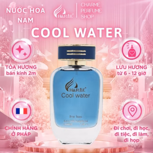 Nước Hoa Nam Charme Cool Water 100Ml Lưu Hương Lâu Thơm Mát, Mạnh Mẽ Và Thanh Lịch Cho Các Quý Ông