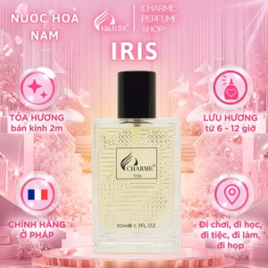 Nước Hoa Nam Charme Iris 50Ml Lưu Hương Lâu Nam Tính, Đầy Cuốn Hút Đúng Chất Qúy Ông _ Nước Hoa Chính Hãng