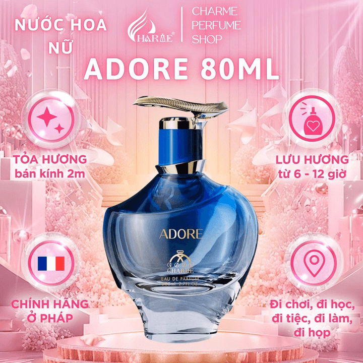 Nước Hoa Nữ Good Charme Adore Thơm Từ Nhóm Hoa Cỏ Tinh Hoa Mang Lại Phong Cách Trẻ Trung Sang Trọng 80Ml - Good Charme