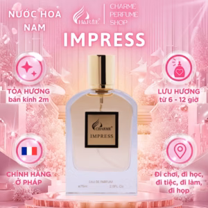 Nước Hoa Nam Charme Impress 75Ml Lưu Hương Lâu Phong Cách Quyến Rũ, Lôi Cuốn, Nam Tính, Lịch Lãm Chính Hãng