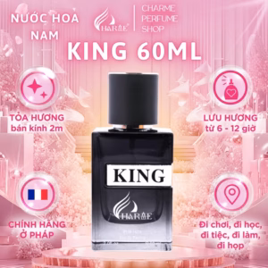 Nước Hoa Nam Charme King Chính Hãng Lưu Hương Thơm Lâu 7-12 Tiếng Hương Gỗ Đầy Lôi Cuốn 60Ml - Charme