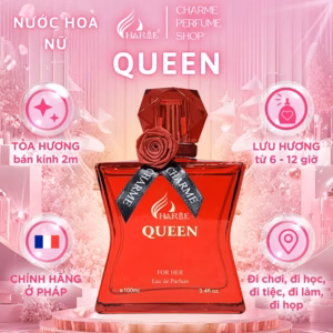 Nước Hoa Nữ Charme Queen Sang Trọng Lưu Hương Lâu 7-10 Tiếng Mùi Hương Hoa Hồng Nồng Nhiệt Tươi Mát Chai 10Ml & 100Ml - Charme