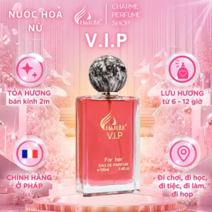 Nước Hoa Nữ Charme V.I.P 100Ml Lưu Hương Lâu Phong Cách Quyến Rũ, Sang Trọng, Nước Hoa Chính Hãng
