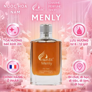 Nước Hoa Nam Charme Menly 100Ml Nhóm Hương Gỗ Cay Nồng Phong Cách Nam Tính, Sang Trọng Chính Hãng