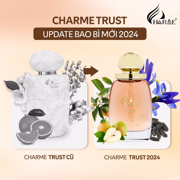 Nước Hoa Nữ Charme Trust 100Ml Bản Mới 2024, Hương Hoa Cỏ Trái Cây, Tươi Mát, Lưu Hương Lâu - Ảnh 4