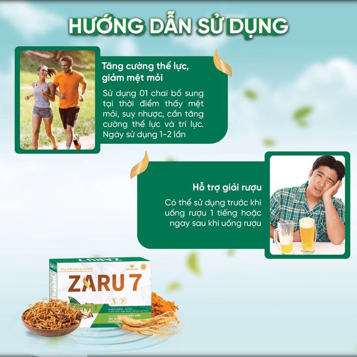 (Hộp 5 Chai) Nước Giải Rượu Zaru 7 Thanh Nhiệt Mát Gan Hỗ Trợ Giảm Mệt Mỏi, Nhức Đầu, Buồn Nôn Do Rượu Bia - Dân Khang - Ảnh 8