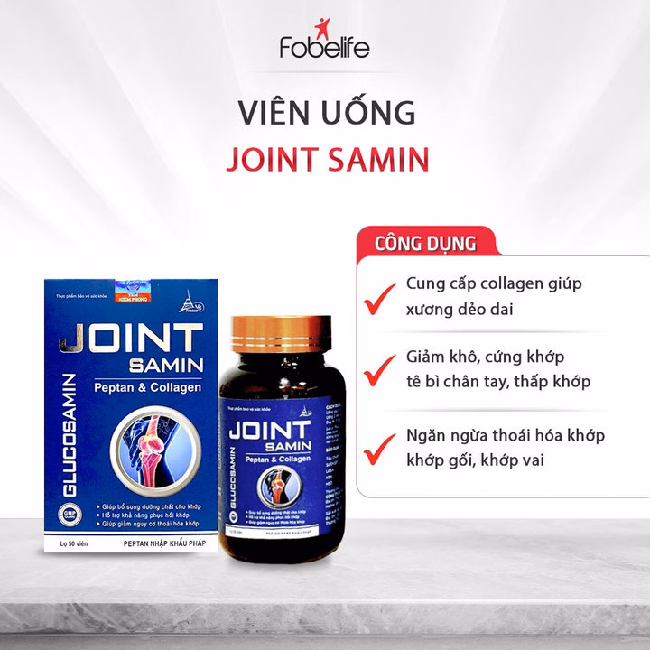 Viên Uống Giảm Thoái Hóa, Khô Cứng, Phục Hồi Xương Khớp Joint Samin - Fobelife