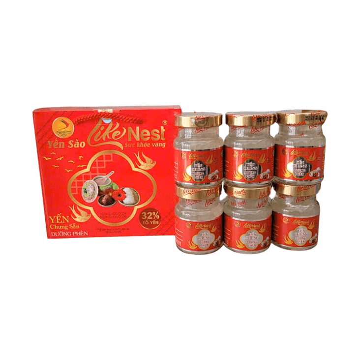 Tổ Yến Chưng Cao Cấp Đường Phèn Like Nest Giúp Ăn Ngủ Ngon, Tăng Sức Khoẻ Hộp 6 Hũ - Gia Bảo - Ảnh 3