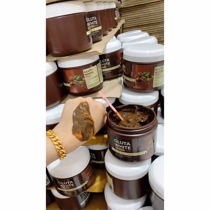 Tẩy Tế Bào Chết Toàn Thân Gluta White Cafe Sạch Da, Mịn Da Dưỡng Kem Body Hũ 600Gr - Gdn - Ảnh 3