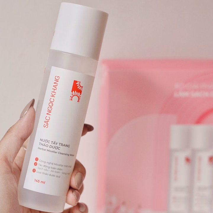 Bộ Làm Sạch Da Từ Thảo Dược Sắc Ngọc Khang (Nước Tẩy Trang + Sữa Rửa Mặt + Nước Hoa Hồng + Tẩy Tế Bào Chết Da Mặt) - Ảnh 5