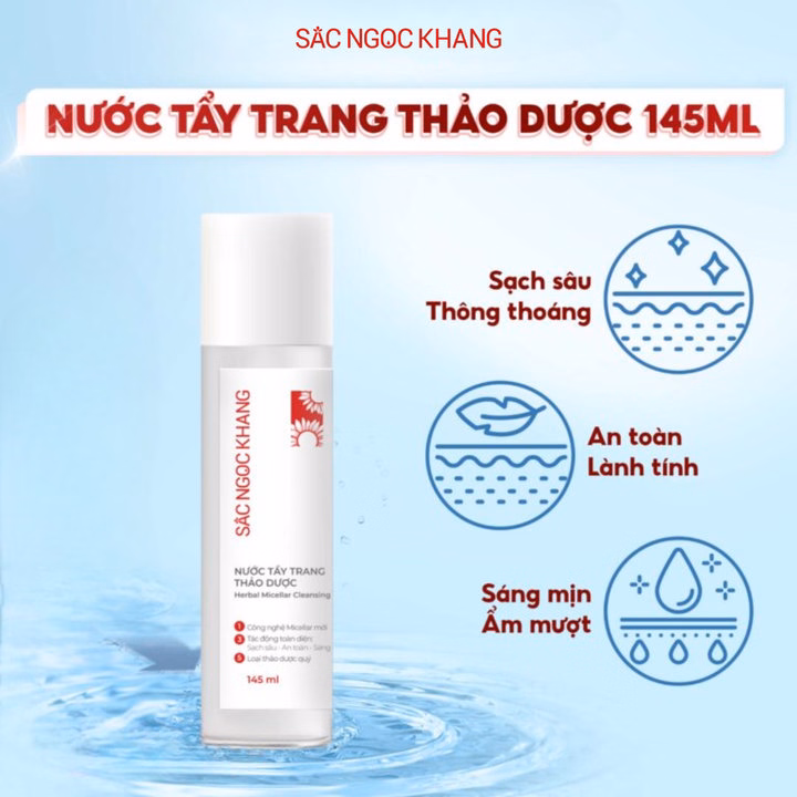 Bộ Làm Sạch Da Từ Thảo Dược Sắc Ngọc Khang (Nước Tẩy Trang + Sữa Rửa Mặt + Nước Hoa Hồng + Tẩy Tế Bào Chết Da Mặt) - Ảnh 7