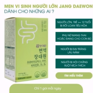 Hộp 30 Gói Men Vi Sinh Immune Jang Daewon Probiotics Dành Cho Người Lớn, Mẹ Bầu Tiêu Hóa Kém
