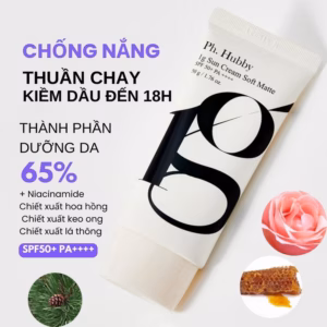Hộp Kem Chống Nắng Thuần Chay Ph Hubby 1G Sun Cream Soft Matte 50G Mịn Lì