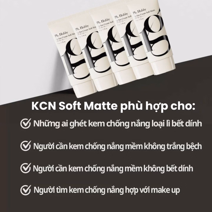 Hộp Kem Chống Nắng Thuần Chay Ph Hubby 1G Sun Cream Soft Matte 50G Mịn Lì - Ảnh 5