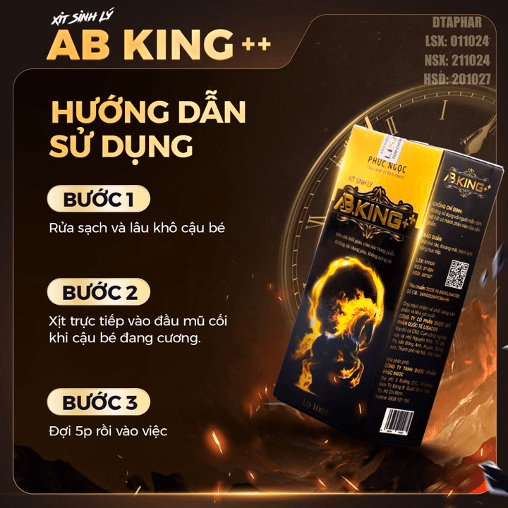 Xịt Ab.King Hỗ Trợ Kéo Dài Thời Gian Quan Hệ Hiệu Quả Nhanh Chai 10Ml - Ảnh 3