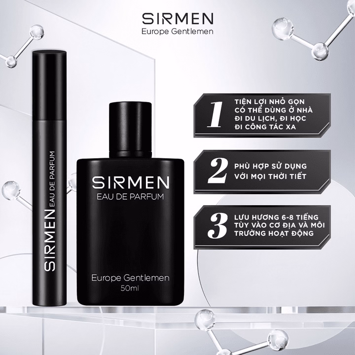 Combo Barcelona Europe Xịt Thơm Miệng Mint Cool Spray & 01 Chai Nước Hoa Nam Sirmen Eau De Parfum Châu Âu Europe - Sirmen - Ảnh 6