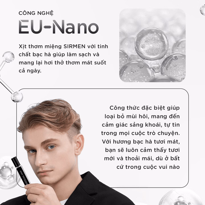 Combo Barcelona Europe Xịt Thơm Miệng Mint Cool Spray & 01 Chai Nước Hoa Nam Sirmen Eau De Parfum Châu Âu Europe - Sirmen - Ảnh 7