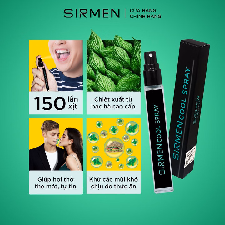 Combo Barcelona Europe Xịt Thơm Miệng Mint Cool Spray & 01 Chai Nước Hoa Nam Sirmen Eau De Parfum Châu Âu Europe - Sirmen - Ảnh 9