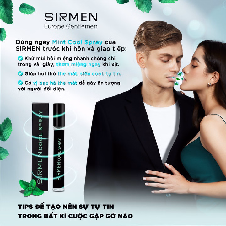 Combo Barcelona Europe Xịt Thơm Miệng Mint Cool Spray & 01 Chai Nước Hoa Nam Sirmen Eau De Parfum Châu Âu Europe - Sirmen - Ảnh 11