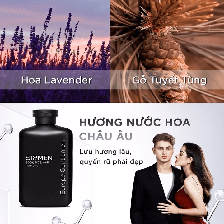 Combo Milan Europe Gồm 2 Sữa Tắm Gội Nam 4 In 1 Hương Nước Hoa Châu Âu - Sirmen - Ảnh 6
