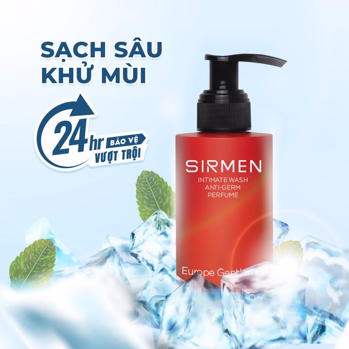 Dung Dịch Vệ Sinh Nam 3 In 1 Sirmen Europe Gentlemen Hương Nước Hoa Châu Âu Nam Tính Quyến Rũ Dòng Cao Cấp 100G - Sirmen - Ảnh 7