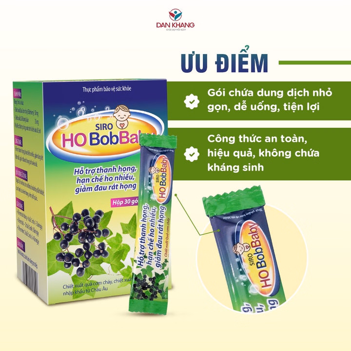 Siro Ho Cho Bé Bobbaby Dân Khang Hỗ Trợ Thanh Họng Giảm Đau Rát Do Ho - Dân Khang - Ảnh 4
