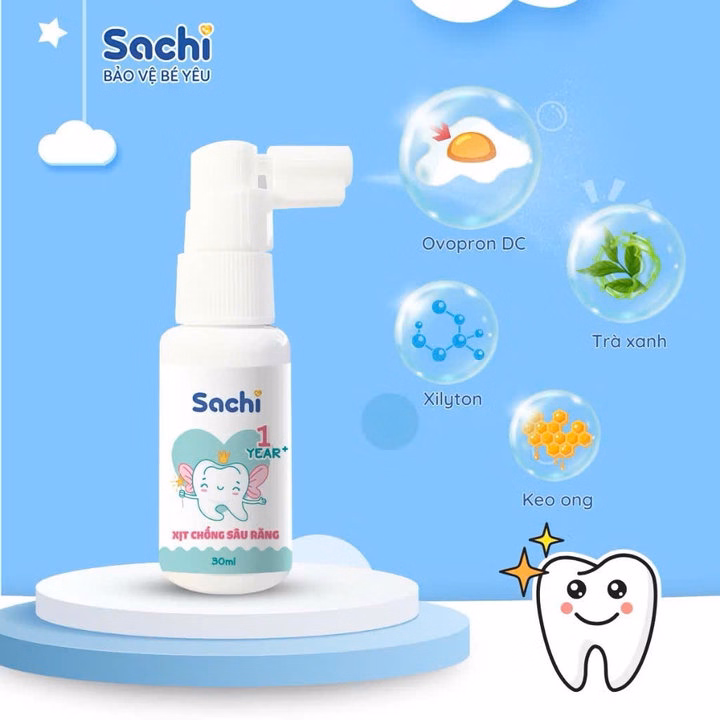 Xịt Chống Sâu Răng Sachi 30Ml Cho Bé Tặng Kèm Bàn Chải L104 - Lady'S Passion - Ảnh 2