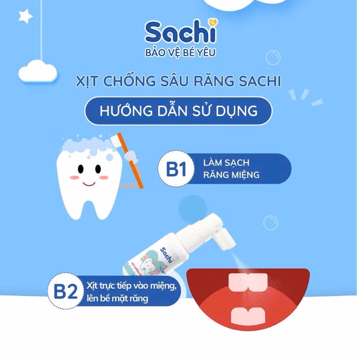 Xịt Chống Sâu Răng Sachi 30Ml Cho Bé Tặng Kèm Bàn Chải L104 - Lady'S Passion - Ảnh 5