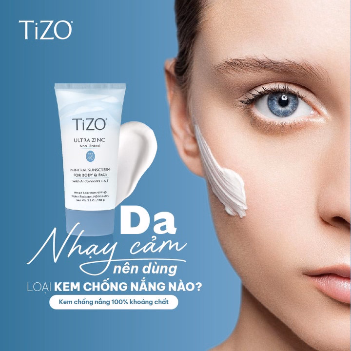 Kem Chống Nắng Khoáng Chất Kiêm Kem Lót Không Màu Spf40 Pa++++ 50G Tizo2 - Ảnh 7