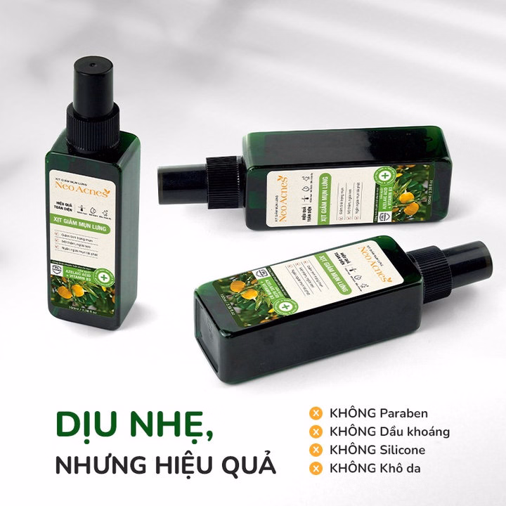 Xịt Mụn Lưng Neoacnes Hỗ Trợ Giảm Mụn, Mờ Thâm 100Ml - Ảnh 2