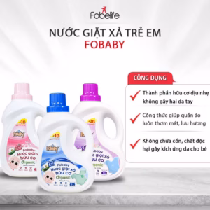 Nước Giặt Xả Hữu Cơ Em Bé Fobaby 1000Ml Lưu Hương Lâu An Toàn Cho Bé- Fobelife