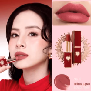 M.O.I-Son Lì Cao Cấp Queen Of Rose No.4 Bold Pink- Màu Hồng Lạnh