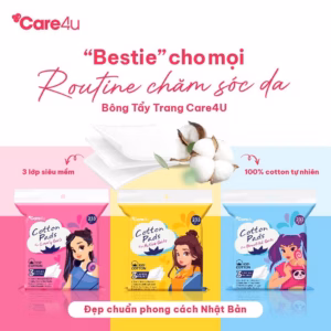 Bông Tẩy Trang Cao Cấp 3 Lớp 233 Miếng_Care4165_ Care4U