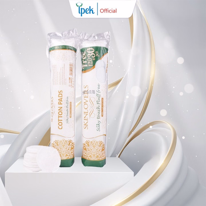 Bông Tẩy Trang Mềm Mịn 100% Bocoton120+30 Miếng- Skinlovers