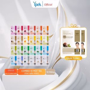 [ Tặng 5 Miếng ] Combo 10 Miếng Mặt Nạ Dưỡng Sáng Da Hàn Quốc Collagen 23Gram - Dermal