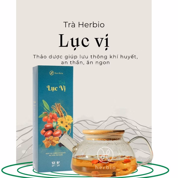 Trà Lục Vị Herbio An Thần Ngủ Ngon- Hộp Kéo 12 Gói X 09 Gr