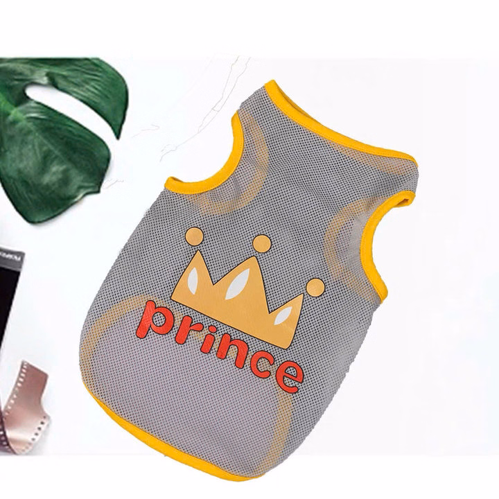 Áo Lưới Xám Vương Miện Mát Mẻ Từ 0.5-10Kg Cho Chó Mèo