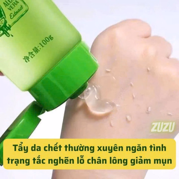 Gel Tẩy Tế Bào Chết Da Mặt Ginbi Chiết Xuất Nha Đam Làm Sạch Da Bã Nhờn, Bụi Bẩn 100G - Gdn - Ảnh 6