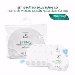 [ Tặng Thêm 2 Miếng ] Combo 10 Mặt Nạ Daliv Nâng Cơ Tinh Chất Vitamin A Ngăn Ngừa Lão Hóa 30G