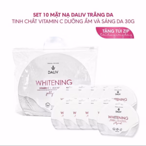 [ Tặng Thêm 2 Miếng ] Combo 10 Mặt Nạ Daliv Trắng Da Tinh Chất Vitamin C Dưỡng Ẩm Và Sáng Da 30G