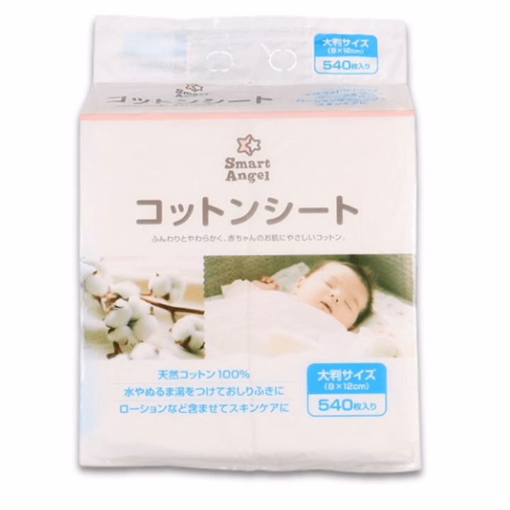 (Nội Địa Nhật) Khăn Cotton Smartangel Siêu Mềm Làm Sạch Cho Bé 540 Khăn - Ảnh 2
