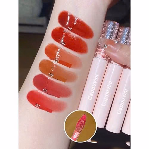 Son Cappuvini Gấu Hồng Dưỡng Ẩm Hiệu Ứng Bóng Lì Màu Sắc Tươi Tắn - Gdn - Ảnh 7