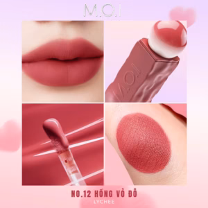 M.O.I - Son Tint Lì Cotton Candy No.12 Lychee - Hồng Vỏ Đỗ