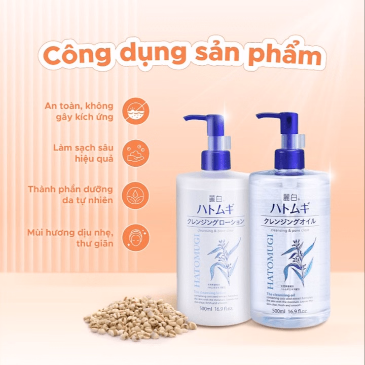 (Chính Hãng) Tẩy Trang Reihaku Hatomugi Làm Sạch Sâu Và Dưỡng Ẩm Cho Da - Ảnh 4