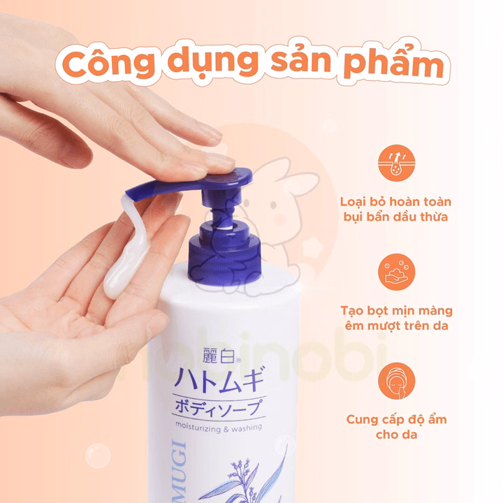 (Chính Hãng) Sữa Tắm Reihaku Hatomugi Dưỡng Ẩm Và Làm Sáng Mịn Loại 600Ml Và 800Ml - Ảnh 2