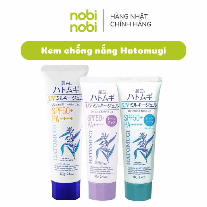 (Chính Hãng) Kem Chống Nắng Reihaku Hatomugi Nâng Tông Và Dưỡng Ẩm Cho Da Spf 50+ Pa++++ - Ảnh 2