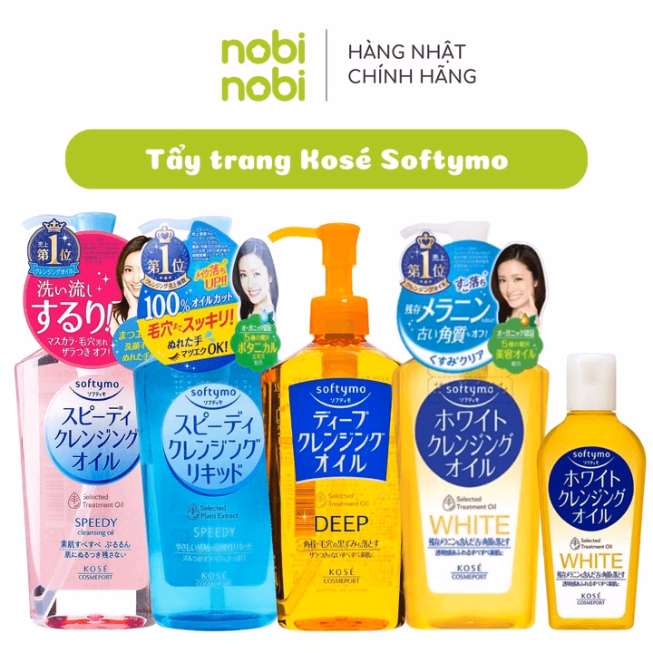 (Chính Hãng) Dầu Tẩy Trang Kose Softymo Làm Sạch Sâu Và Dưỡng Trắng Mịn