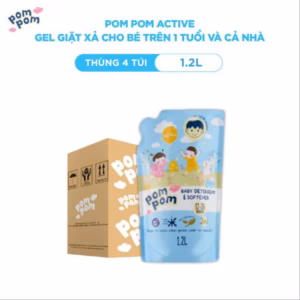 [Thùng 4 Túi 1.2L] - Dành Cho Cả Nhà - Gel Giặt Xả 2In1"Lành" - Sạch Sâu Vết Bẩn - Dưỡng Mới Vải - Lưu Hương Tích Hợp Kháng Khuẩn An Toàn Cho Đồ Lót