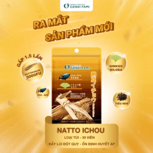 Viên Uống Ngăn Ngừa Đột Quỵ Và Bổ Não Nattou Ichou Nhật Bản - Dạng Túi 30 Viên (10-15 Ngày)