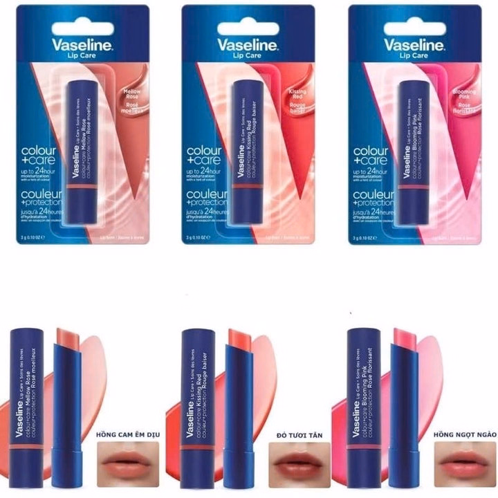 Son Dưỡng Môi Có Màu Vaseline Colour+Care Kissing Red 3G -Gdn - Ảnh 6